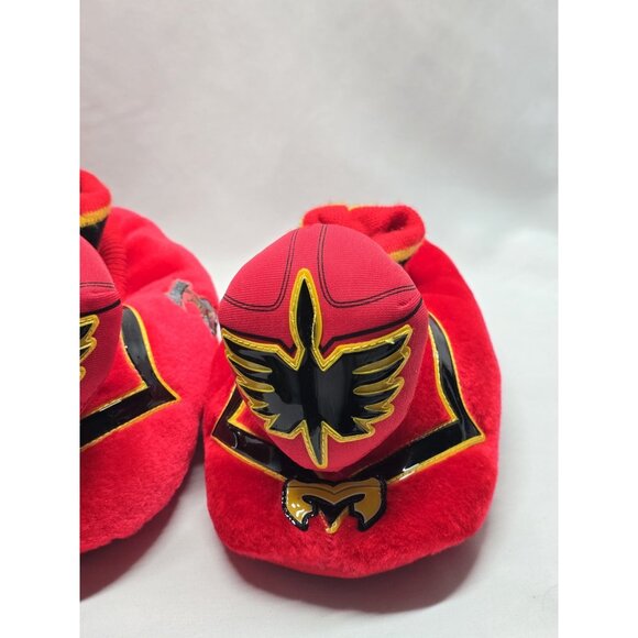 Power Rangers Mystic Force Red Ranger Kids Size 3/4 Plush House Slippers- VTG - Picture 7 of 16